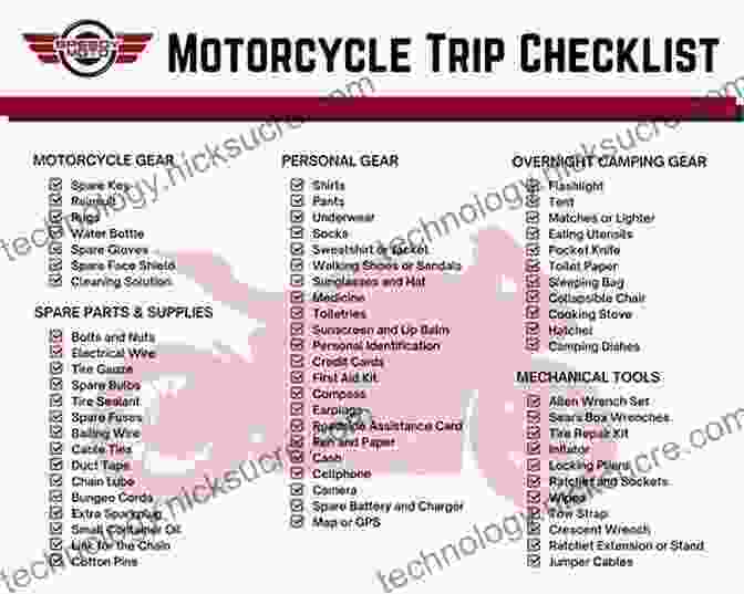 A Checklist For Motorcycle Travel, Including Essential Gear, Safety Equipment, And Planning Tips It S All About The Bike: The Pursuit Of Happiness On Two Wheels