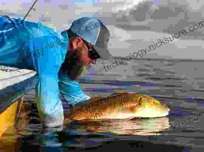 Fishermen Gently Release A Fish Back Into The Ocean, Showing Care And Respect For Marine Life. Denizens Of The Deep: True Tales Of Deep Sea Fishing