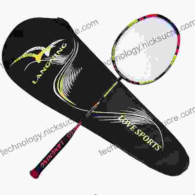 High Performance Badminton Mark Golds Racket With Aerodynamic Frame And Carbon Fiber Shaft High Performance Badminton Mark Golds